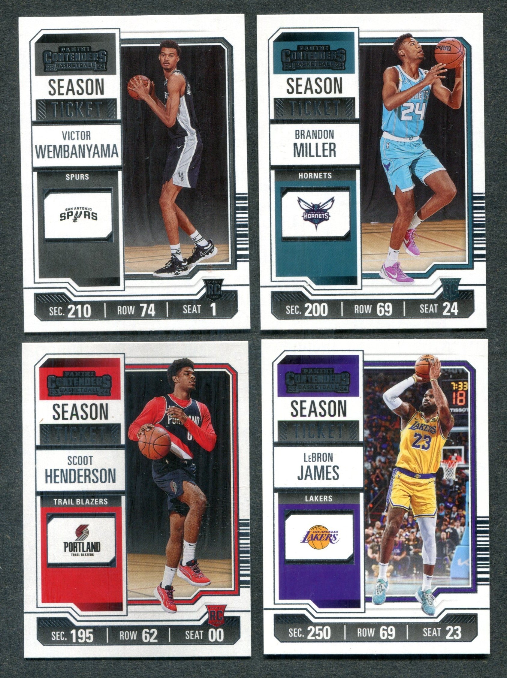 2023/24 Panini Contenders Basketball Complete Base Set (100)