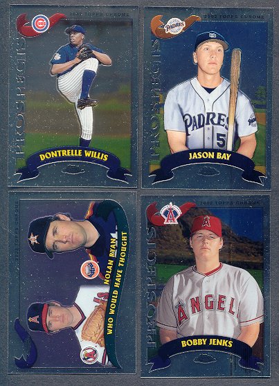 2002 Topps Chrome Baseball Rookie Traded Complete Set (275) NM/MT MT