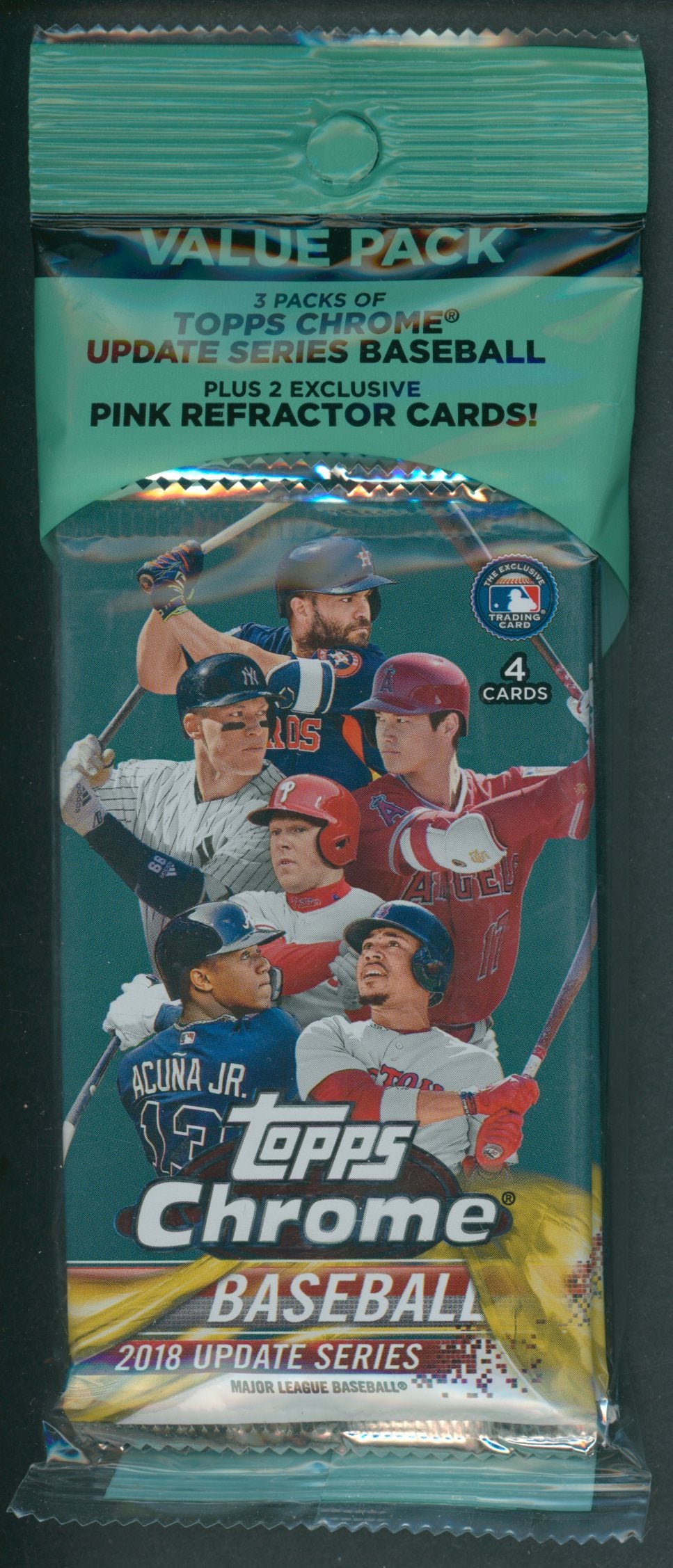 2018 Topps Chrome Baseball Unopened Update Series Value Pack (3/4 plus 1/2)