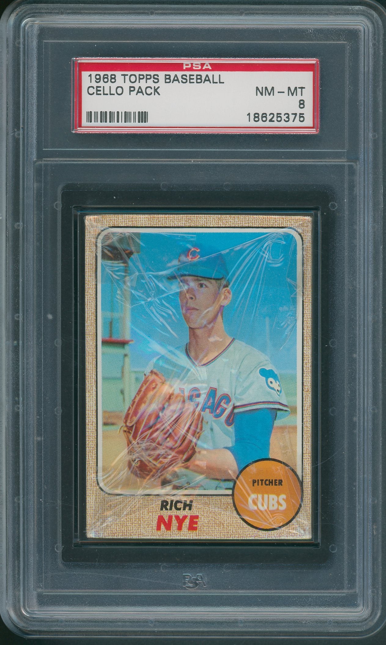 1968 Topps Baseball Unopened Cello Pack PSA 8 *5375