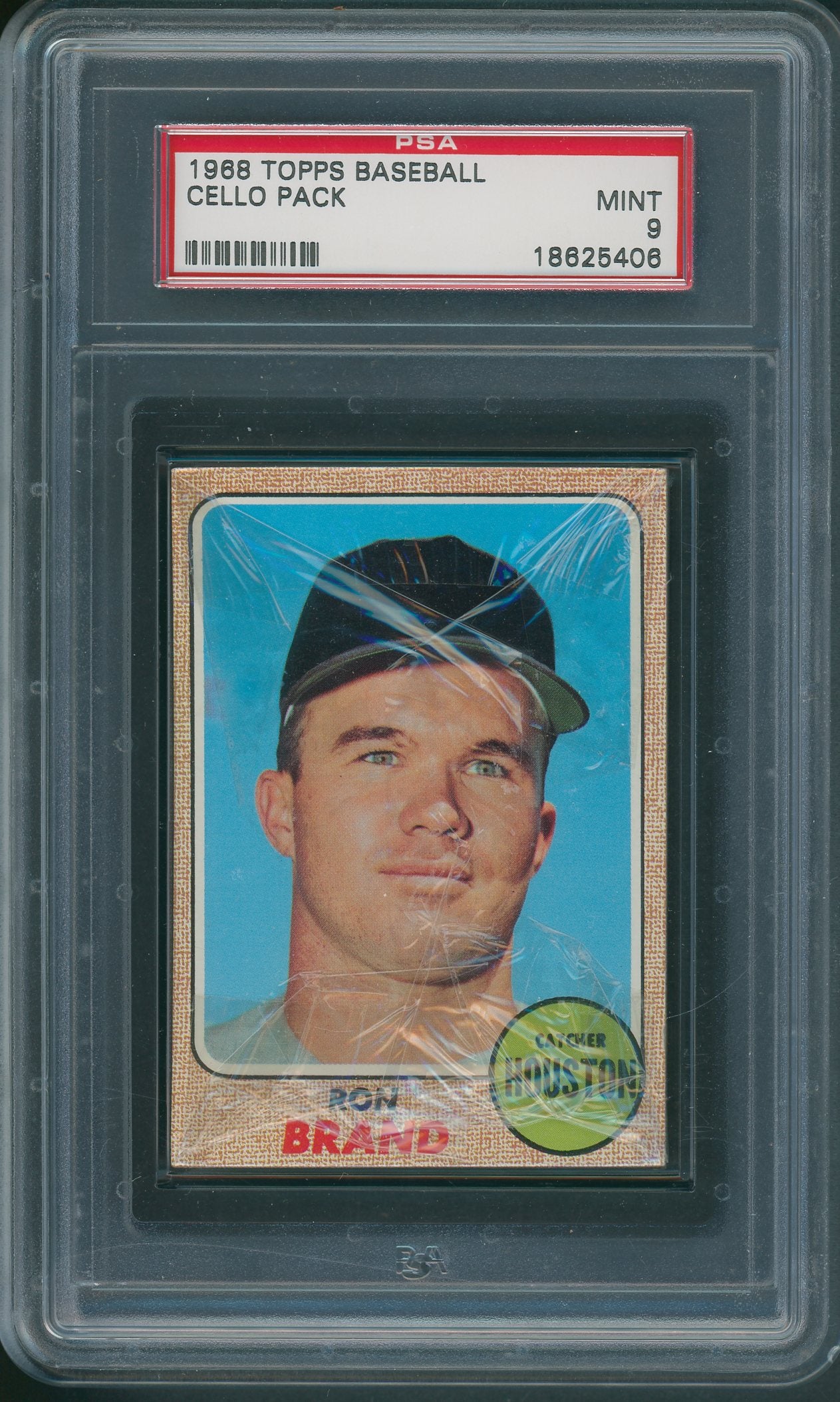 1968 Topps Baseball Unopened Cello Pack PSA 9