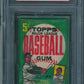 1962 Topps Baseball Unopened 3rd Series Wax Pack PSA 8