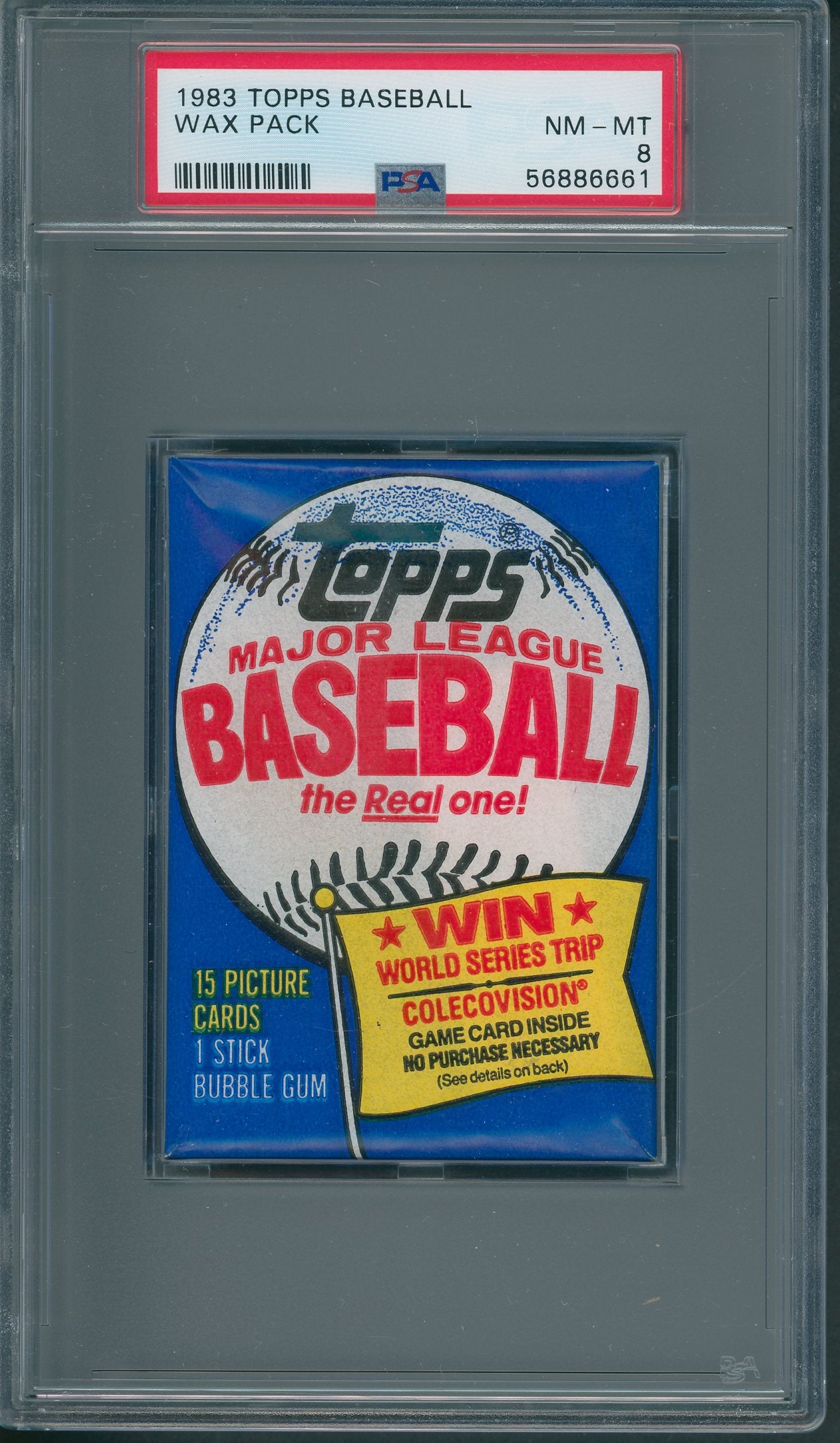 1983 Topps Baseball Unopened Wax Pack PSA 8