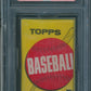 1963 Topps Baseball Unopened 5th Series Wax Pack PSA 8