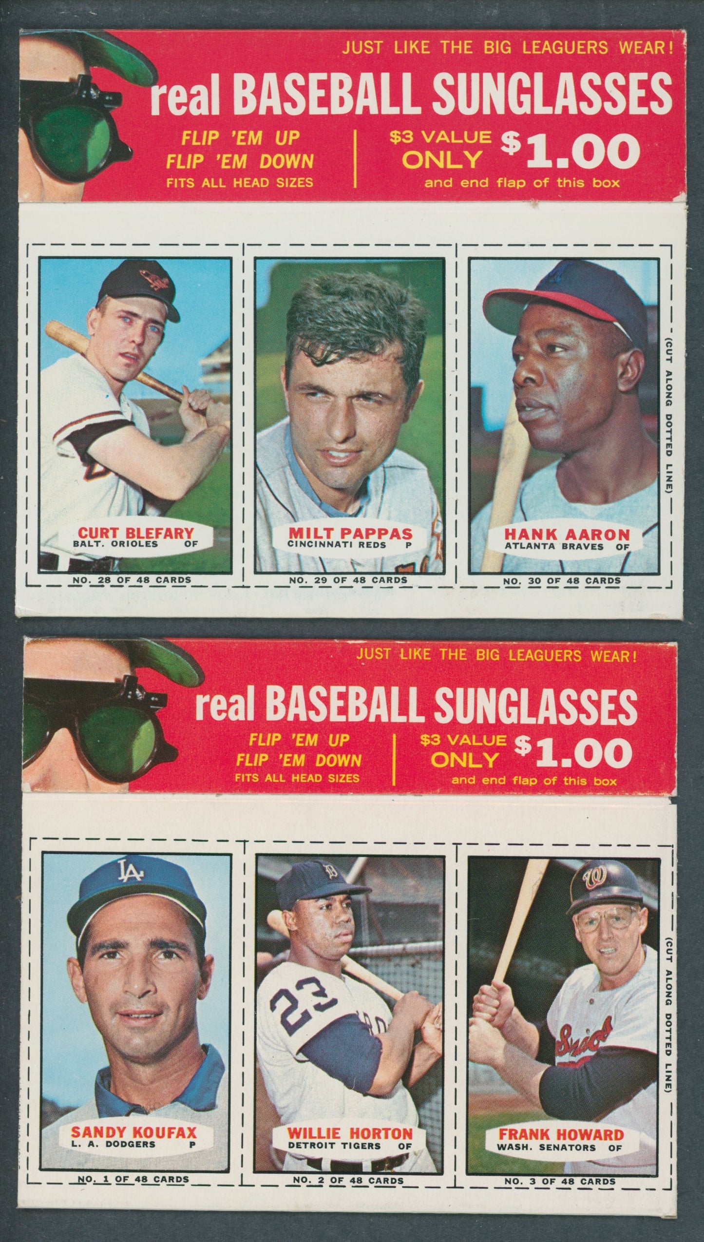 1966 Bazooka Baseball Complete Set (48) (16 Panels)