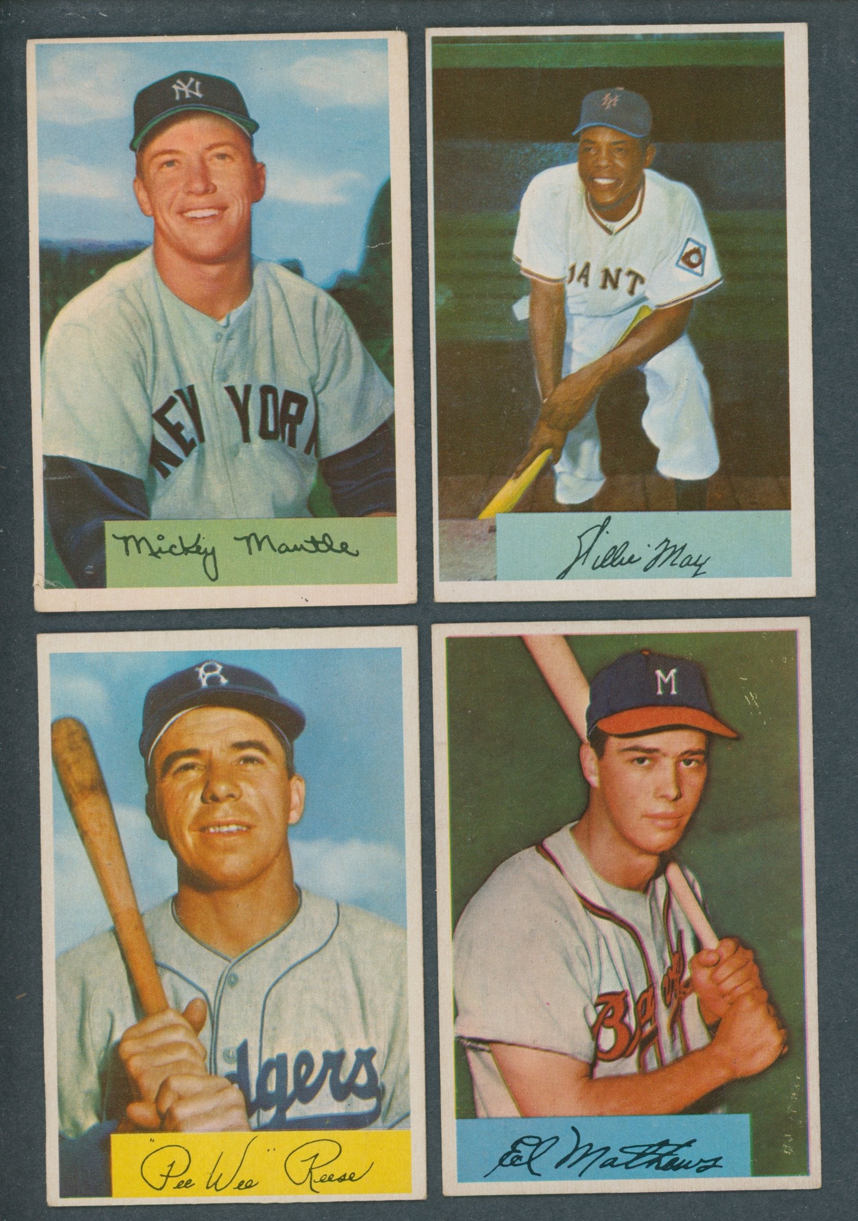 1954 Bowman Baseball Complete Set (224) EX EX/MT (Mantle Poor)