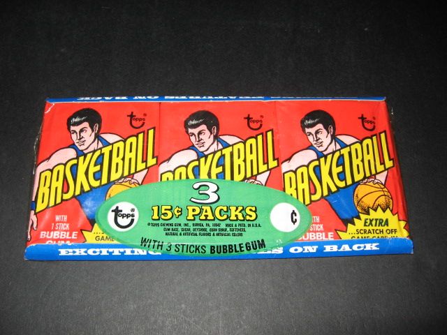 1974/75 Topps Basketball Unopened Wax Pack Tray (Authenticate)