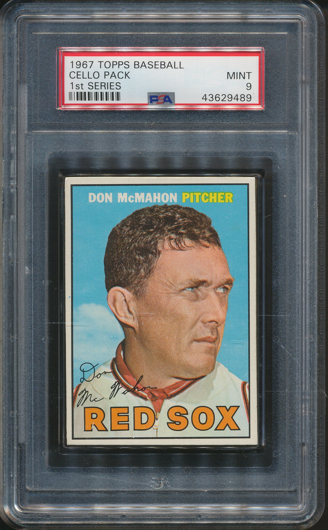 1967 Topps Baseball Unopened 1st Series Cello Pack PSA 9