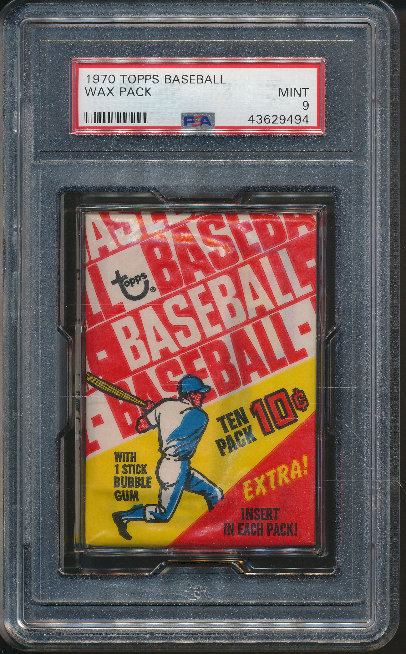 1970 Topps Baseball Unopened Wax Pack PSA 9