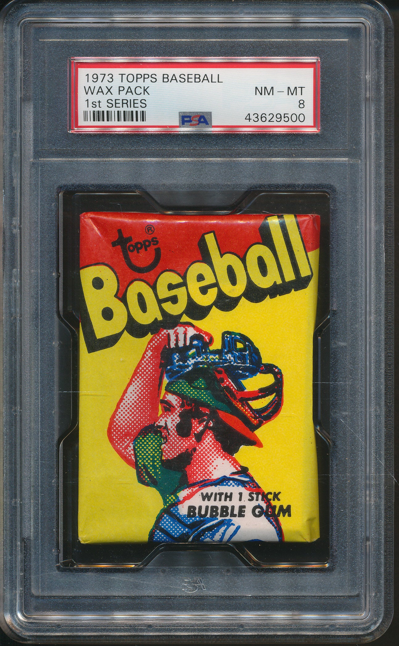 1973 Topps Baseball Unopened Series 1 Wax Pack PSA 8