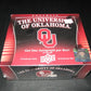 2011 Upper Deck University Of Oklahoma Football Box