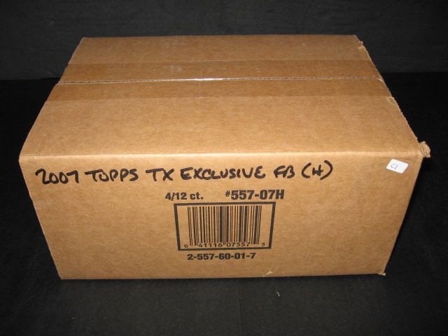 2007 Topps Exclusive TX Football Case (Hobby) (4 Box)