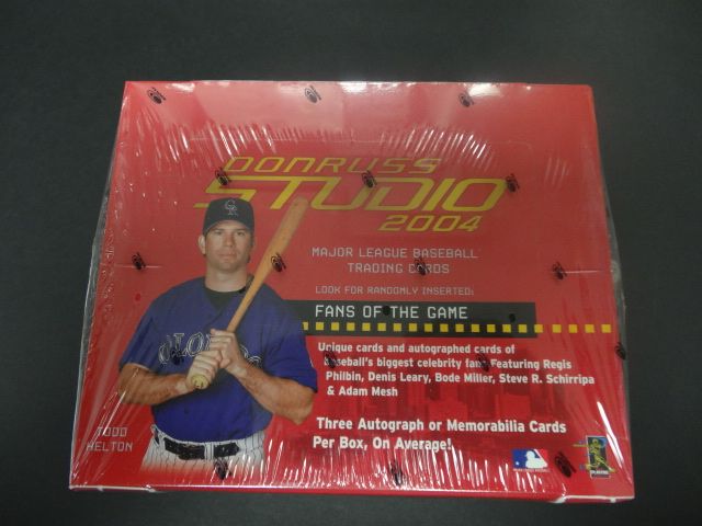2004 Donruss Studio Baseball Box