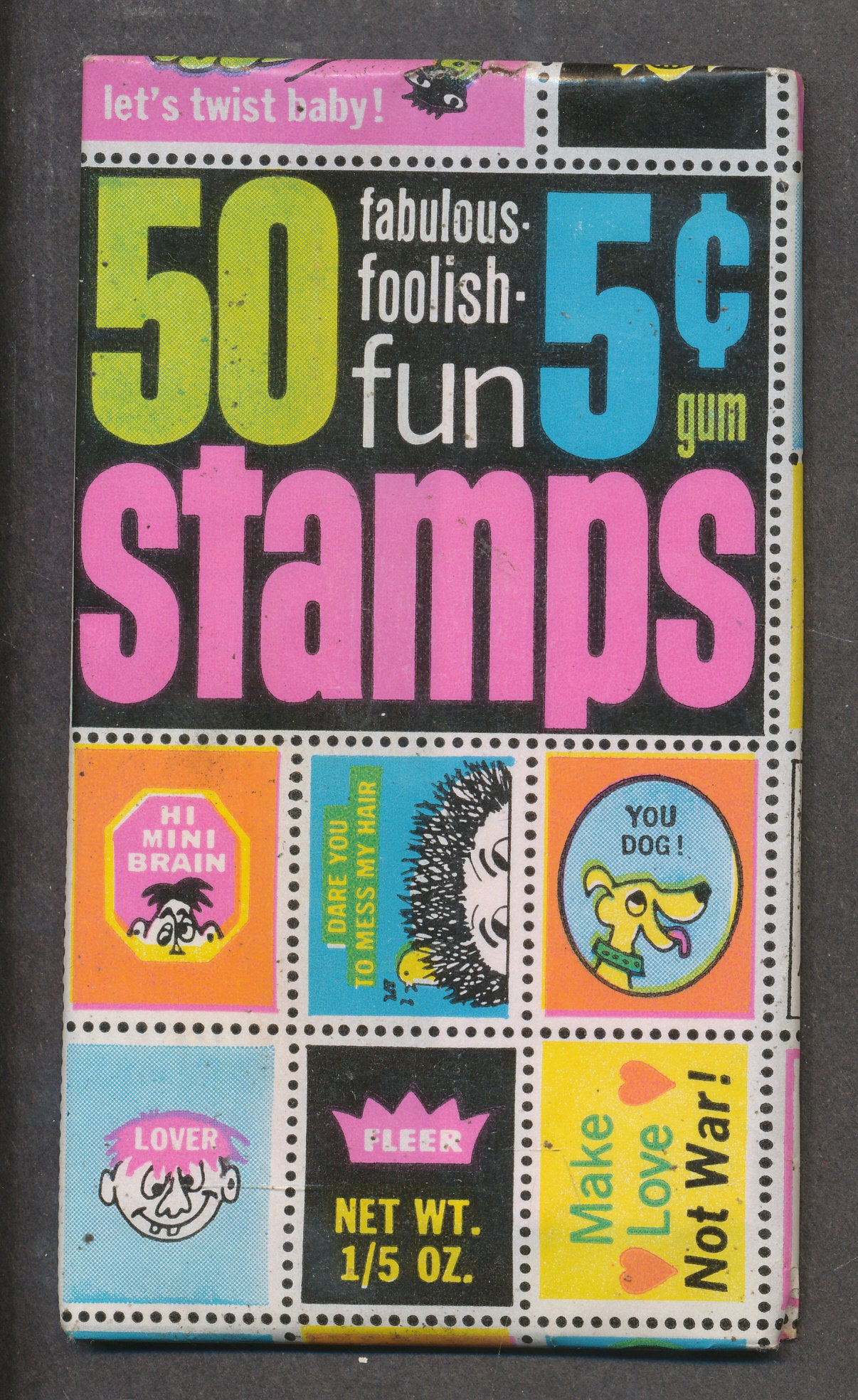 1969 Fleer Fabulous Foolish Fun Stamps Unopened Wax Pack