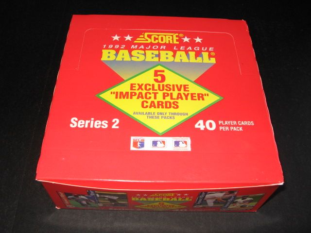 1992 Score Baseball Series 2 Jumbo Box