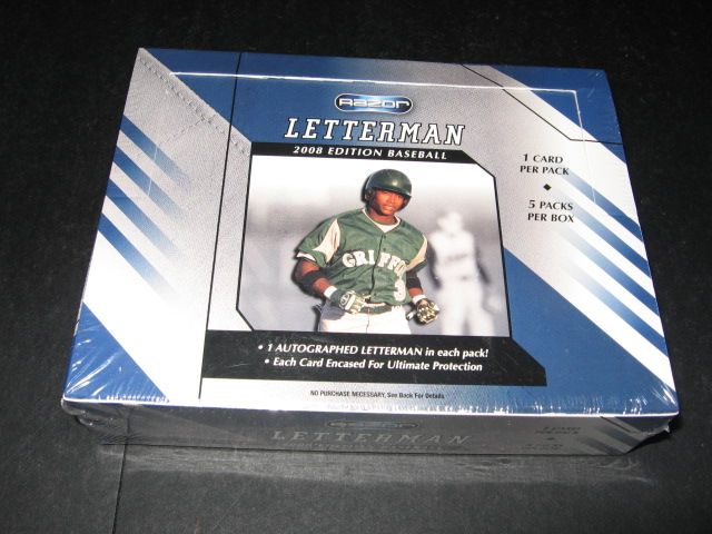 2008 Razor Letterman Baseball Box