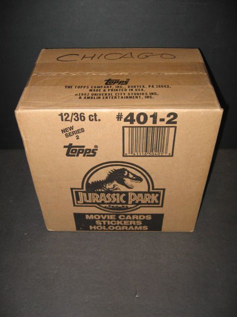 1993 Topps Jurassic Park Series 2 Case (12 Box)