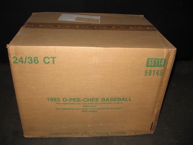 1993 OPC O-Pee-Chee Baseball Case (24 Box)