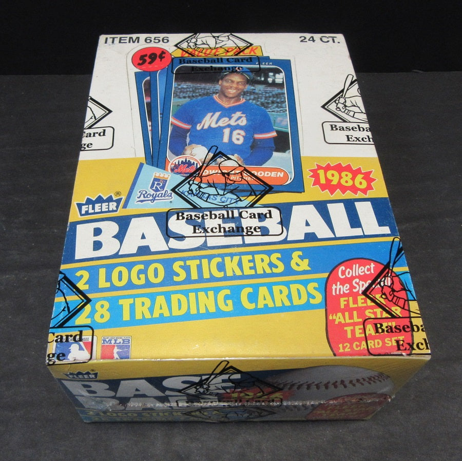 1986 Fleer Baseball Unopened Cello Box (BBCE)