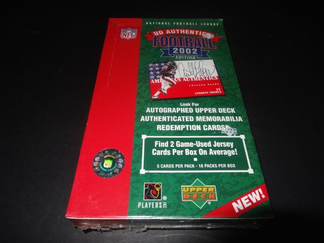 2002 Upper Deck Authentics Football Box (Hobby)