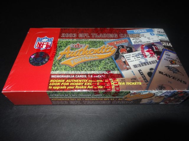 2003 Fleer Authentix Football Box (Hobby)