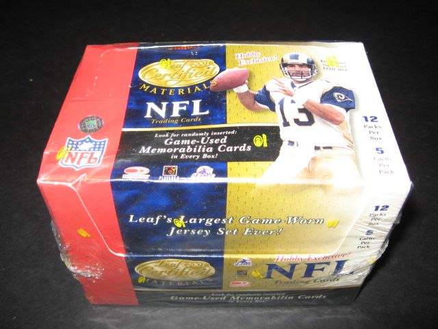 2001 Donruss Leaf Certified Materials Football Box (Hobby)