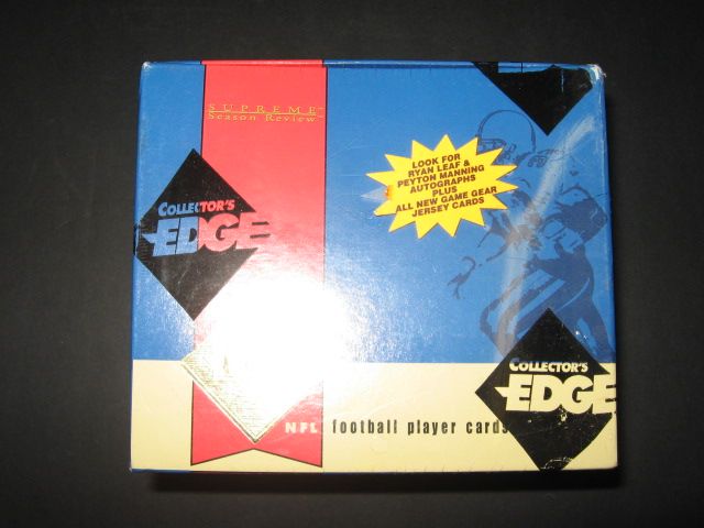 1998 Collectors Edge Supreme Season Review Football Box (Hobby)