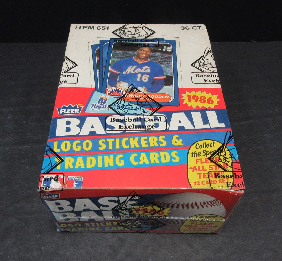 1986 Fleer Baseball Unopened Wax Box