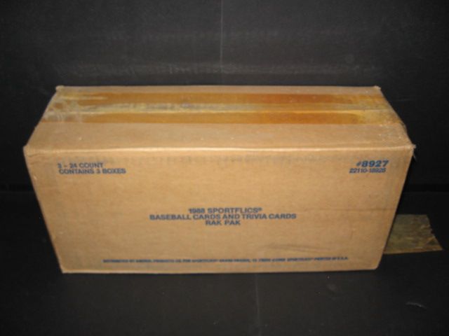 1988 Sportflics Baseball Rack Pack Case (3 Box) (Authenticate)