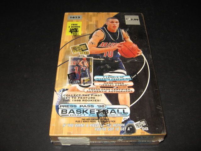 1998 1998/99 Press Pass Basketball Draft Pick Blaster Box (17/4)