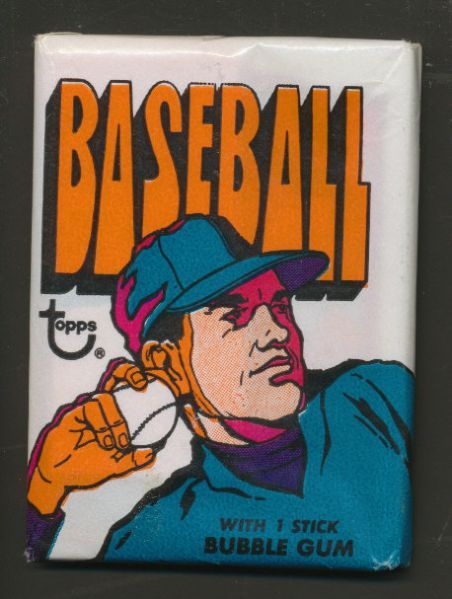 1972 Topps Baseball Unopened Series 3 Wax Pack Aaron IA Back