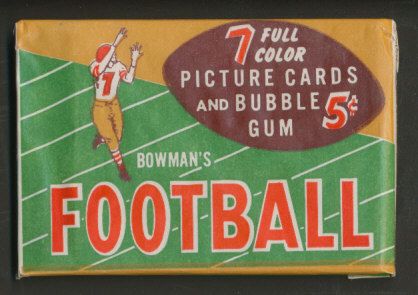 1954 Bowman Football Unopened 5 Cent Wax Pack