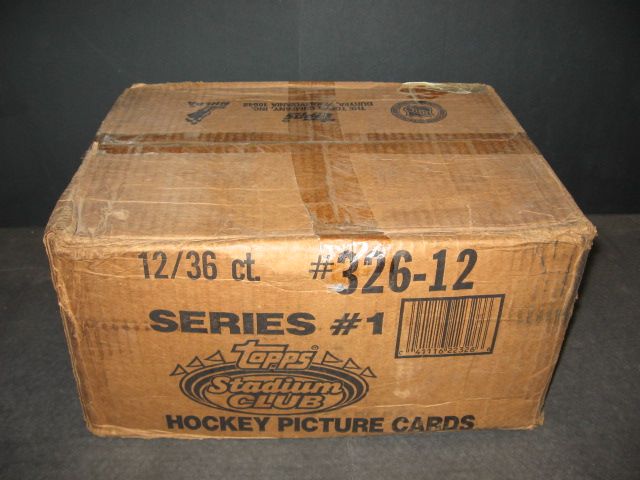 1992/93 Topps Stadium Club Hockey Series 1 Case (12 Box) (326-12)