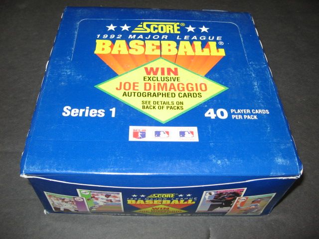 1992 Score Baseball Series 1 Jumbo Box