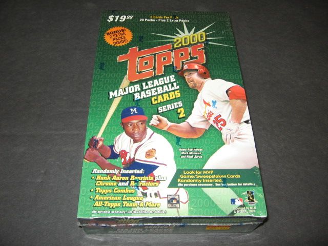 2000 Topps Baseball Series 2 Blaster Box (22/8)