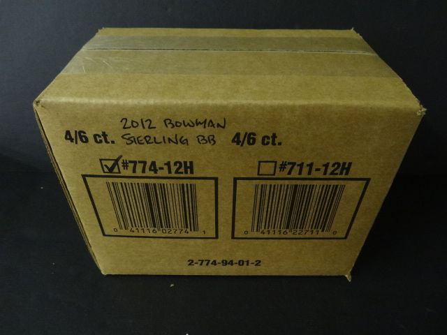 2012 Bowman Sterling Baseball Case (Hobby) (4 Box)