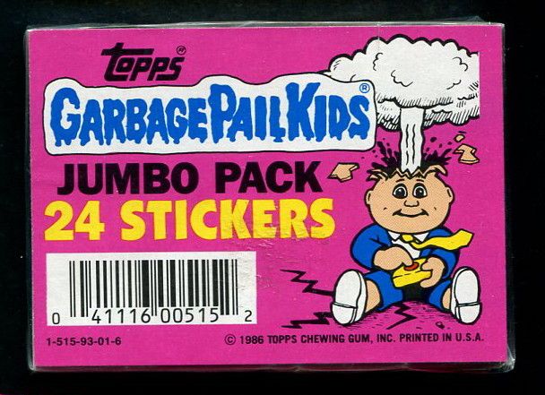 1986 Topps Garbage Pail Kids Series 5 Jumbo Cello Pack
