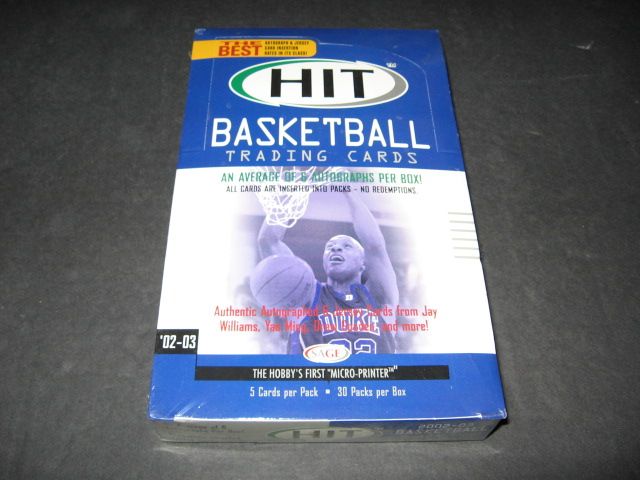 2002/03 Sage Hit Basketball Box (Hobby)