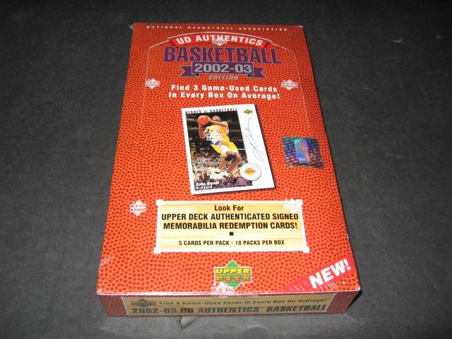 2002/03 Upper Deck Authentics Basketball Box (Hobby)