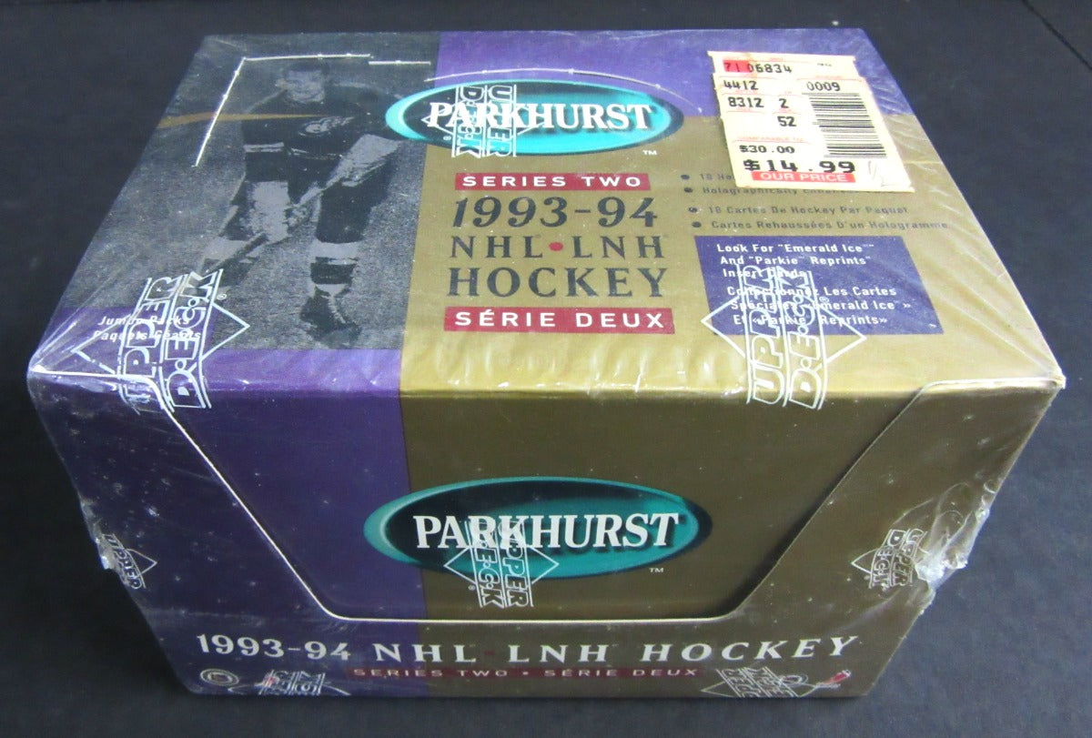 1993/94 Upper Deck Parkhurst Hockey Series 2 Jumbo Box