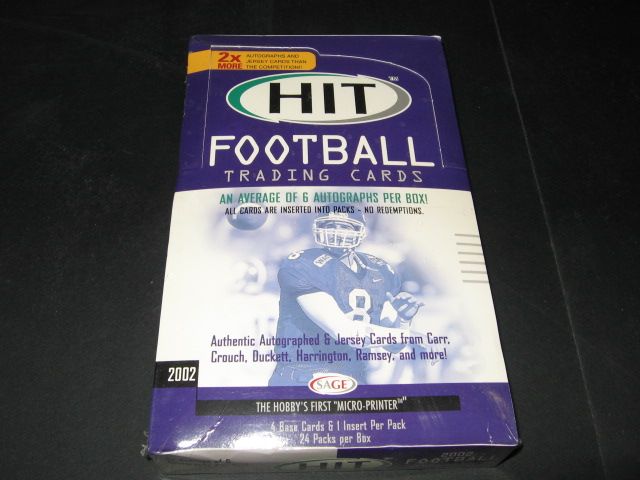 2002 Sage Hit Football Box (Hobby)