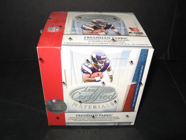 2007 Leaf Certified Football Box (Hobby)