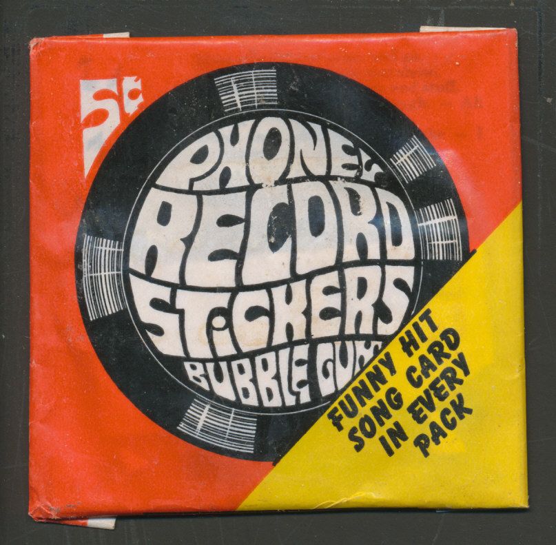 1967 Topps Phoney Record Stickers Unopened Wax Pack