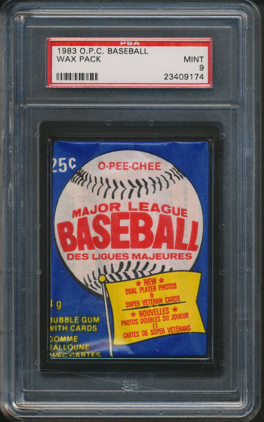 1983 OPC O-Pee-Chee Baseball Unopened Wax Pack PSA 9