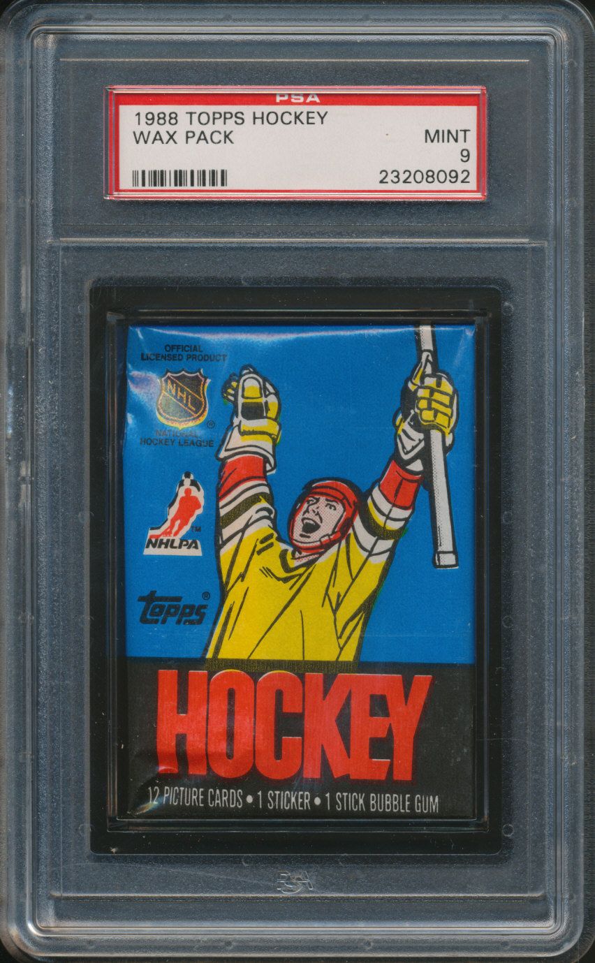 1988/89 Topps Hockey Unopened Wax Pack PSA 9