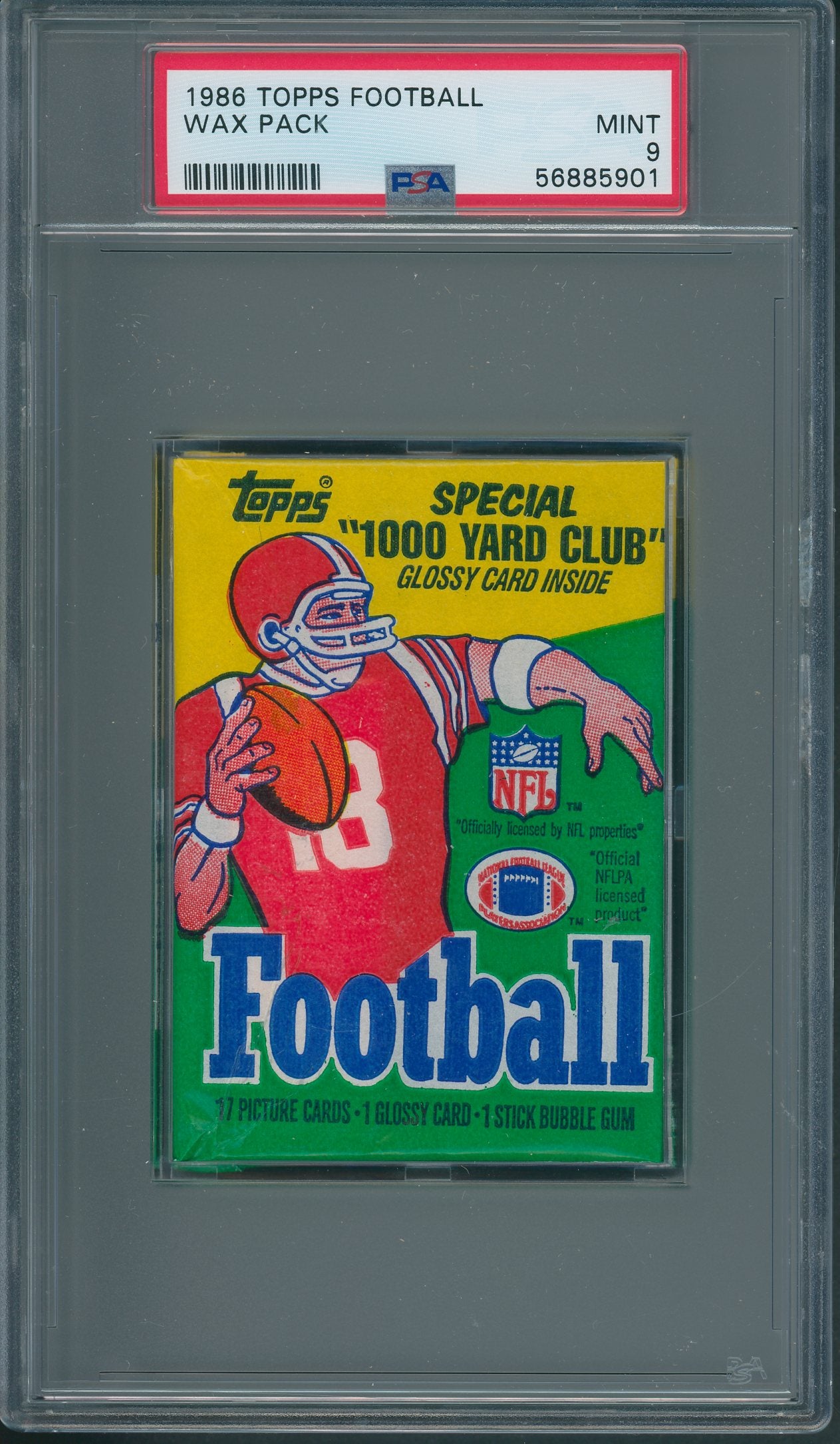 1986 Topps Football Unopened Wax Pack PSA 9