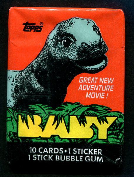 1985 Topps Baby The Dinosaur Movie Unopened Wax Pack
