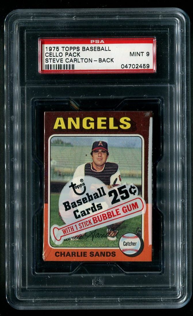 1975 Topps Baseball Unopened Cello Pack PSA 9