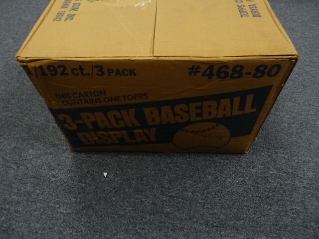 1980 Topps Baseball Wax Pack Rack Pack Case (192 Count)