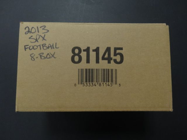 2013 Upper Deck SPX Football Case (Hobby) (8 Box)